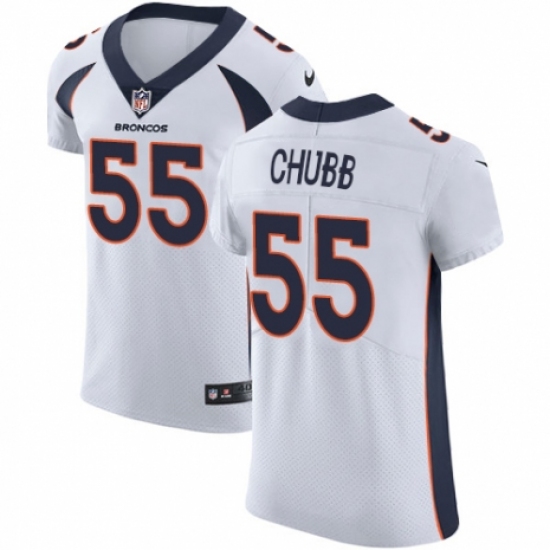 Men's Nike Denver Broncos #55 Bradley Chubb White Vapor Untouchable Elite Player NFL Jersey - Ujersey