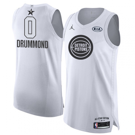 Men's Nike Detroit Pistons #0 Andre Drummond Authentic White 2018 All-Star Game NBA Jersey - Ujersey