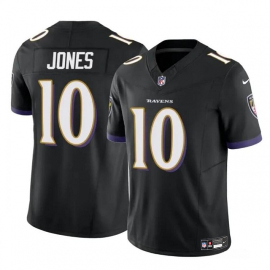 Men's Baltimore Ravens #10 Emory Jones Black 2023 F.U.S.E Vapor Limited Football Jersey - Ujersey