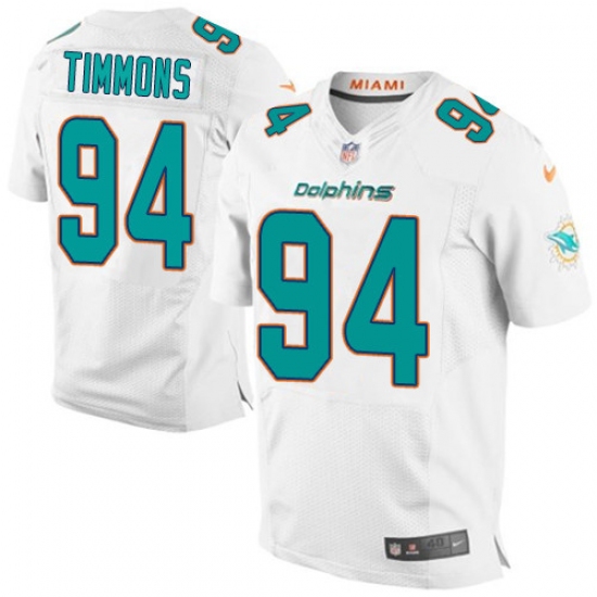 Men's Nike Miami Dolphins #94 Lawrence Timmons Elite White NFL Jersey - Ujersey