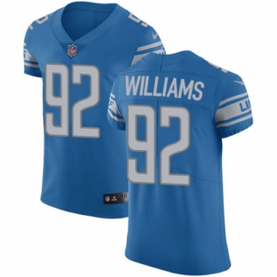 Men's Nike Detroit Lions #92 Sylvester Williams Blue Team Color Vapor Untouchable Elite Player NFL Jersey - Ujersey