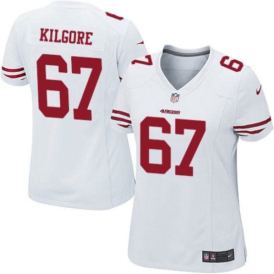 Women's Nike San Francisco 49ers #67 Daniel Kilgore Game White NFL Jersey - Ujersey