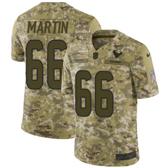 Men's Nike Houston Texans #66 Nick Martin Limited Camo 2018 Salute to Service NFL Jersey - Ujersey