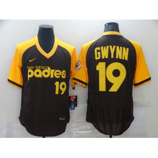 Men's Nike San Diego Padres #19 Tony Gwynn Brown MLB Jersey - Ujersey