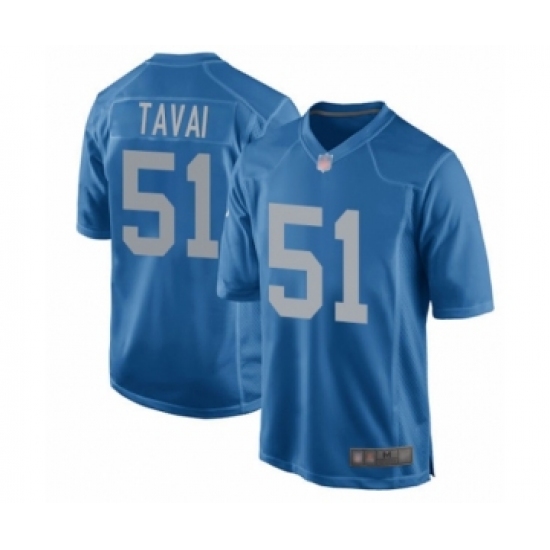 Men's Detroit Lions #51 Jahlani Tavai Game Blue Alternate Football Jersey - Ujersey