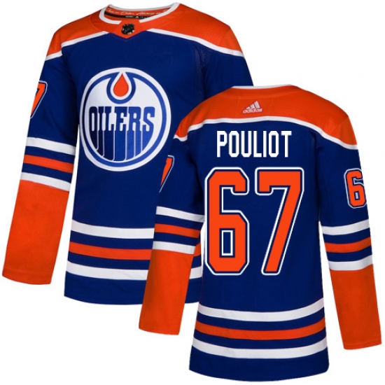 Youth Adidas Edmonton Oilers #67 Benoit Pouliot Authentic Royal Blue Alternate NHL Jersey - Ujersey