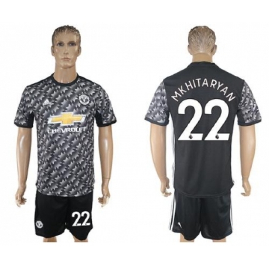 Manchester United #22 Mkhitaryan Black Soccer Club Jersey