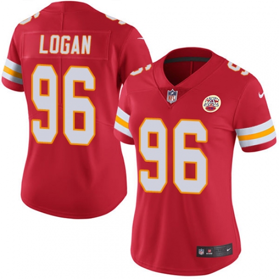 Women's Nike Kansas City Chiefs #96 Bennie Logan Red Team Color Vapor Untouchable Limited Player NFL Jersey