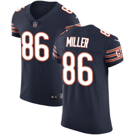 Men's Nike Chicago Bears #86 Zach Miller Navy Blue Team Color Vapor Untouchable Elite Player NFL Jersey - Ujersey