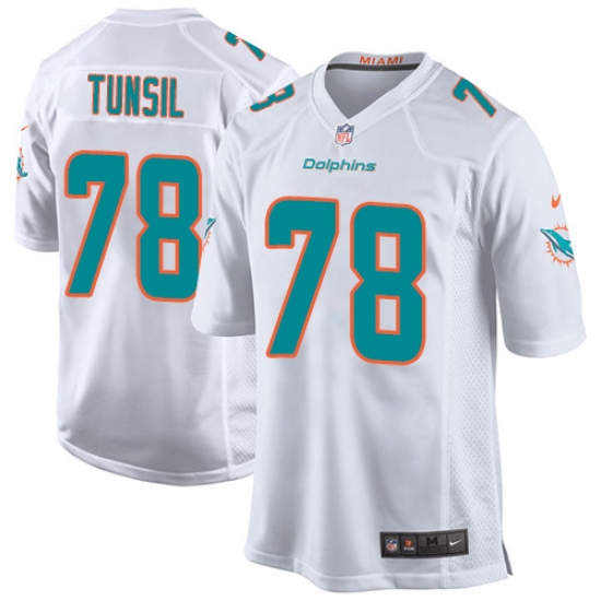 Men's Nike Miami Dolphins #78 Laremy Tunsil Game White NFL Jersey - Ujersey