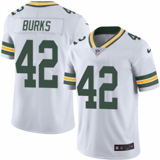 Youth Nike Green Bay Packers #42 Oren Burks White Vapor Untouchable Limited Player NFL Jersey - Ujersey