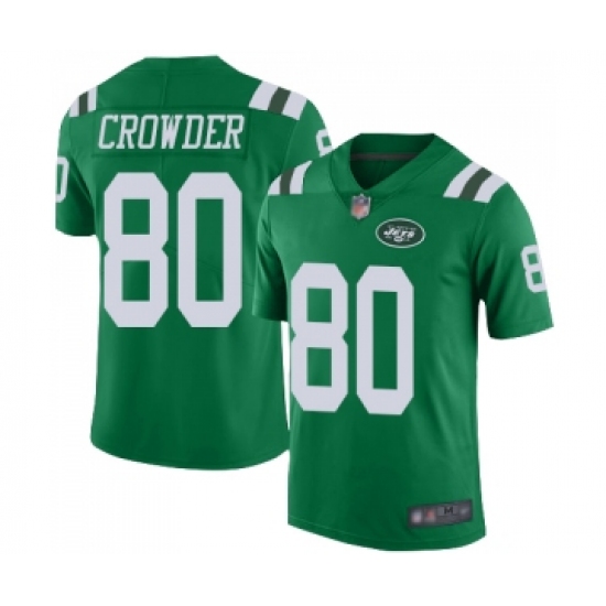 Men's New York Jets #80 Jamison Crowder Limited Green Rush Vapor Untouchable Football Jersey - Ujersey