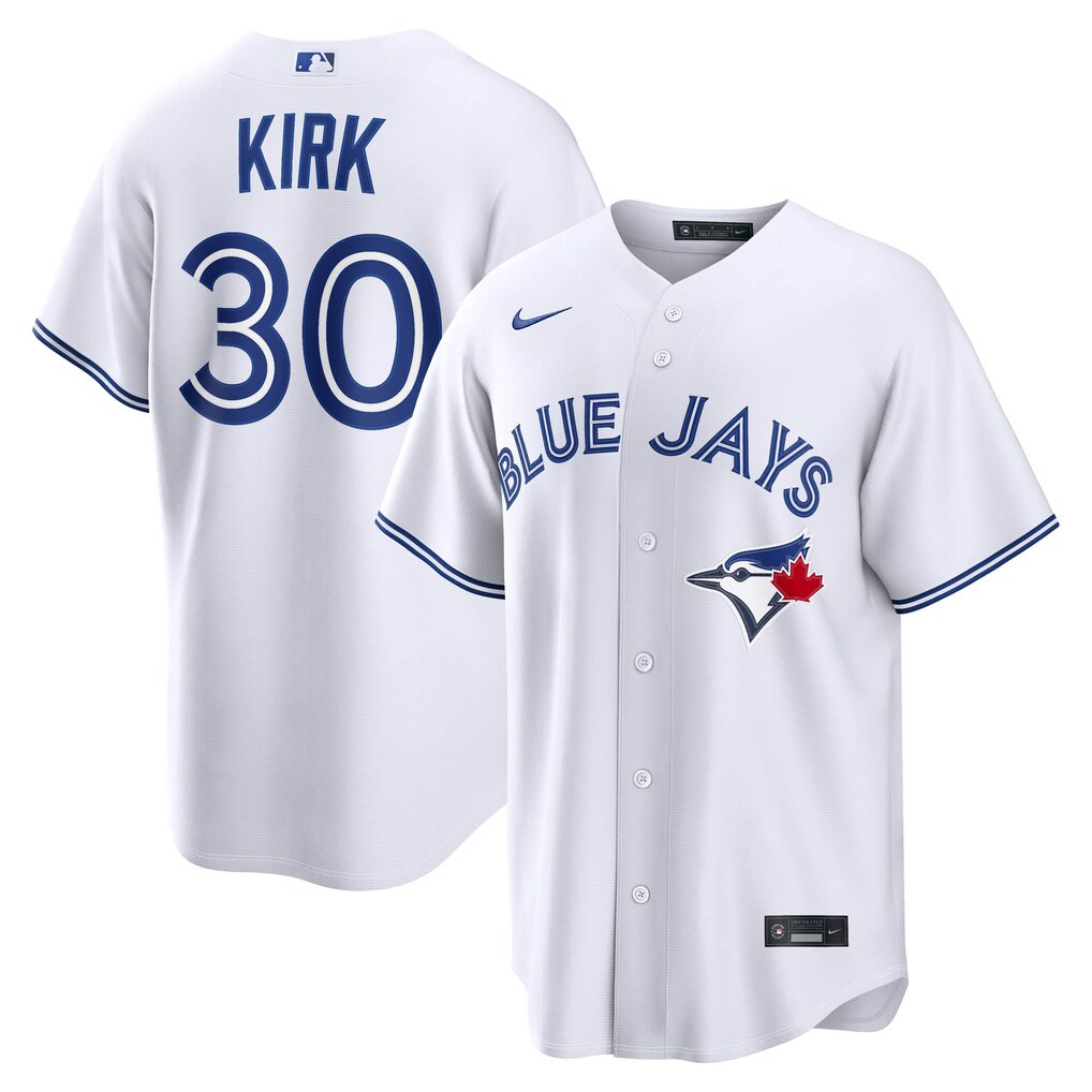 Men's Toronto Blue Jays Alejandro Kirk Nike White Home Replica Jersey - U-jersey