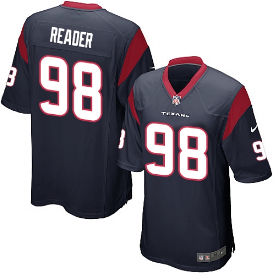 Men's Nike Houston Texans #98 D.J. Reader Game Navy Blue Team Color NFL Jersey - Ujersey