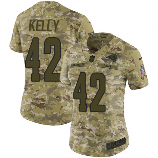 Women's Nike Los Angeles Rams #42 John Kelly Limited Camo 2018 Salute to Service NFL Jersey - Ujersey