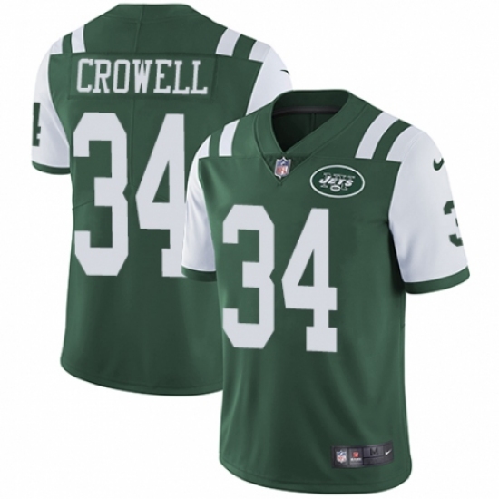 Youth Nike New York Jets #34 Isaiah Crowell Green Team Color Vapor Untouchable Limited Player NFL Jersey - Ujersey
