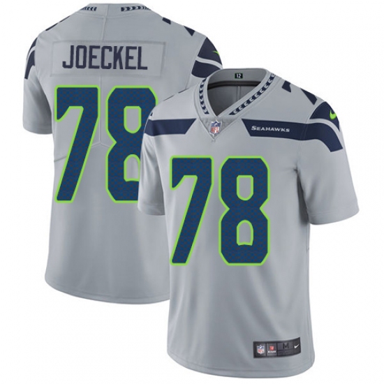 Youth Nike Seattle Seahawks #78 Luke Joeckel Elite Grey Alternate NFL Jersey - Ujersey