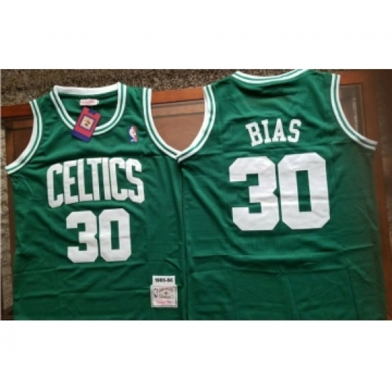 Men's Boston Celtics #30 Len Bias Green Swingman Throwback Jersey - Ujersey