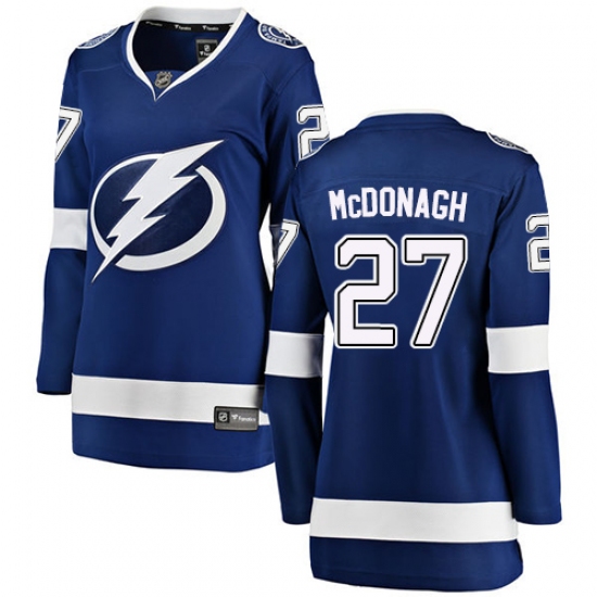 Women's Tampa Bay Lightning #27 Ryan McDonagh Fanatics Branded Royal Blue Home Breakaway NHL Jersey - Ujersey