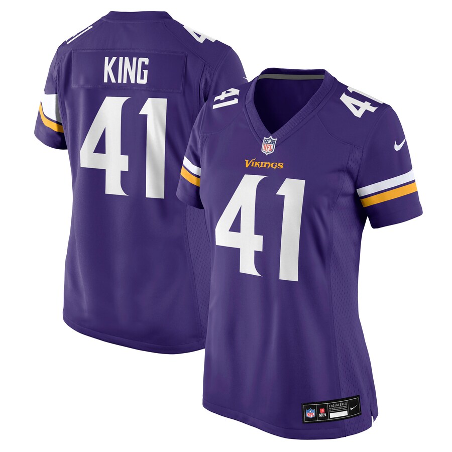 Women's Minnesota Vikings Kobe King Nike Purple Team Game Jersey - Ujersey