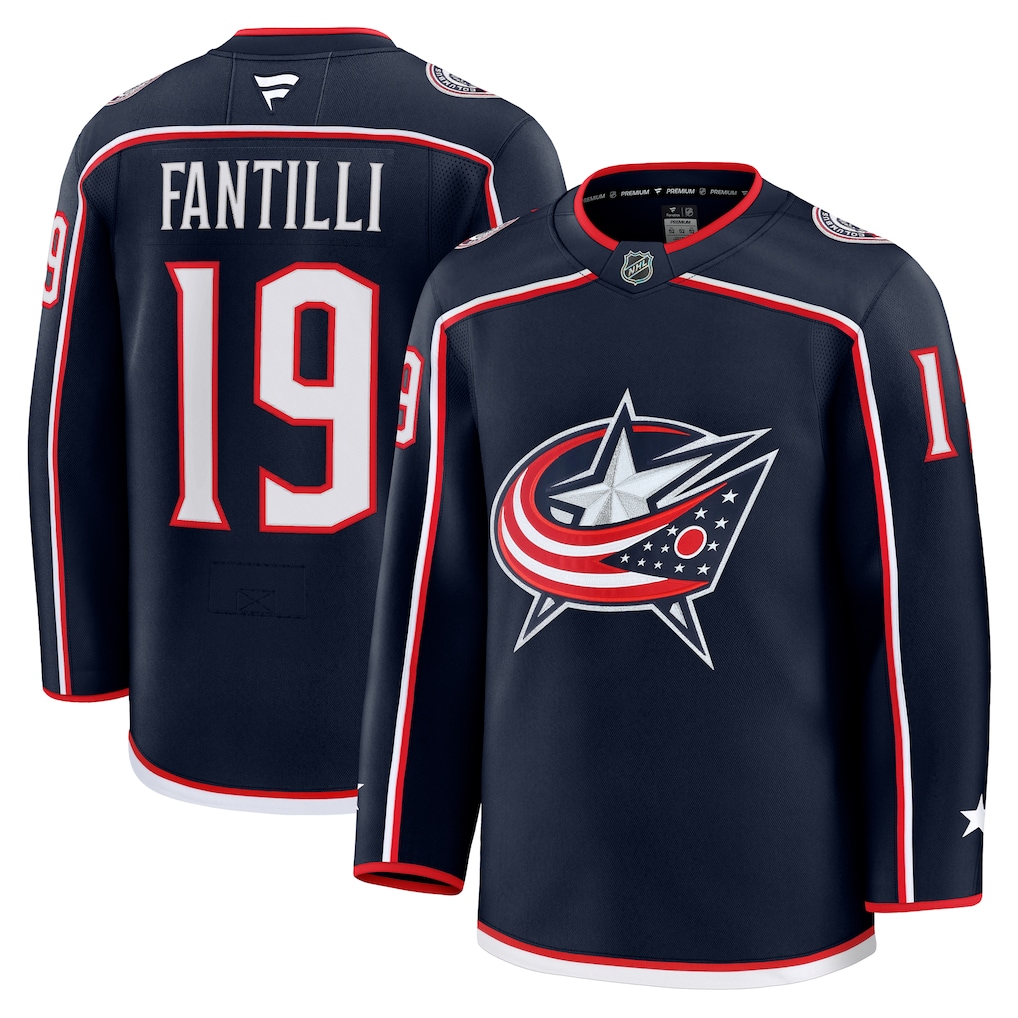 Men's Columbus Blue Jackets Adam Fantilli Fanatics Navy Home Premium Jersey - ujerseystore
