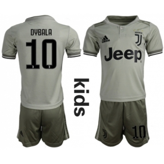 Juventus #10 Dybala Away Kid Soccer Club Jersey
