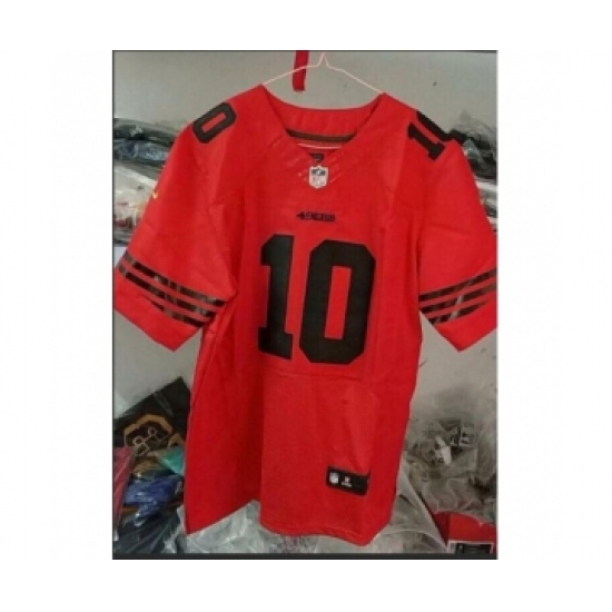 Men's San Francisco 49ers #10 Jimmy Garoppolo red black Jersey - Ujersey