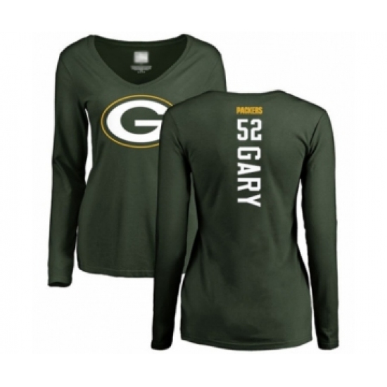 Football Women's Green Bay Packers #52 Rashan Gary Green Backer Long Sleeve T-Shirt - Ujersey