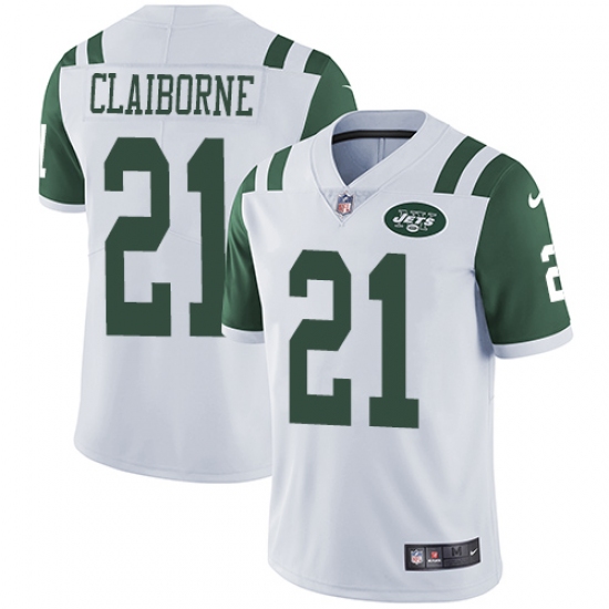 Youth Nike New York Jets #21 Morris Claiborne White Vapor Untouchable Limited Player NFL Jersey - Ujersey