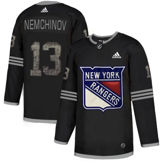Men's Adidas New York Rangers #13 Sergei Nemchinov Black Authentic Classic Stitched NHL Jersey - Ujersey