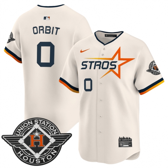 Men's Houston Astros #0 Kaleb Ort Cream 2025 City Connect Limited Stitched Baseball Jersey - Ujersey