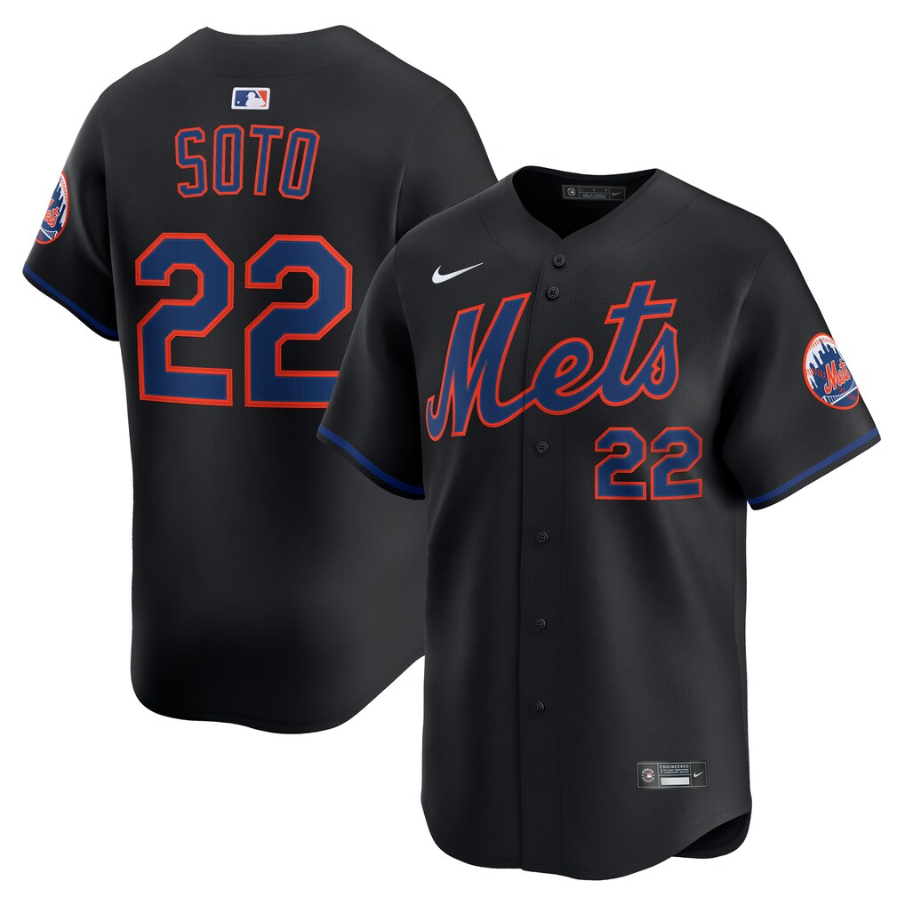 Men's New York Mets Juan Soto Nike Black Alternate Limited Jersey - U-jersey
