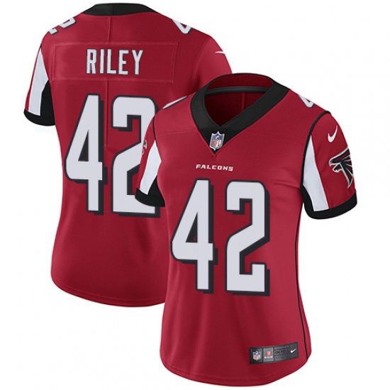 Women's Nike Atlanta Falcons #42 Duke Riley Elite Red Team Color NFL Jersey - Ujersey