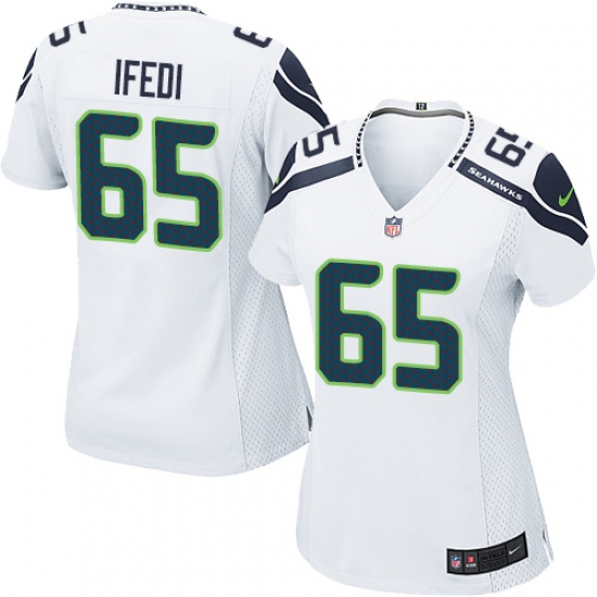 Women's Nike Seattle Seahawks #65 Germain Ifedi Game White NFL Jersey - Ujersey