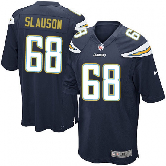 Men's Nike Los Angeles Chargers #68 Matt Slauson Game Navy Blue Team Color NFL Jersey - Ujersey
