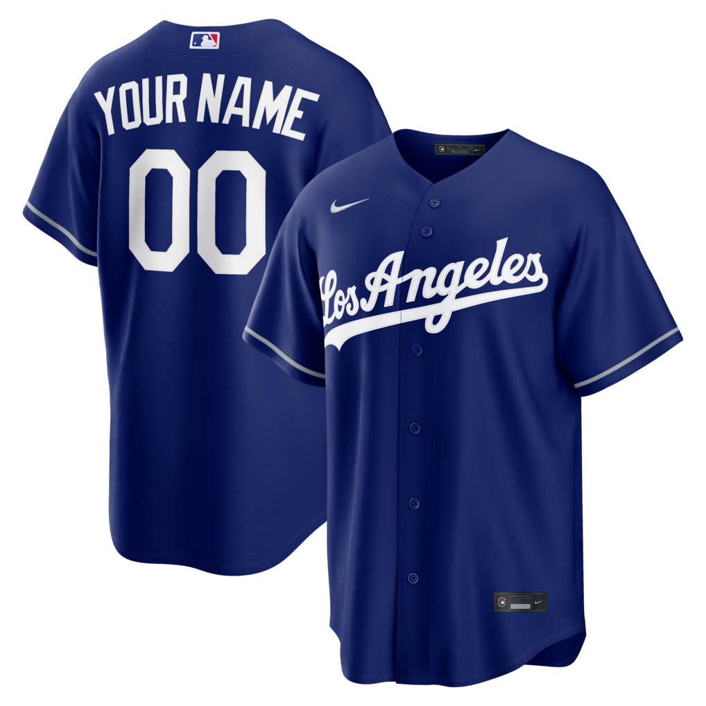 Men's Los Angeles Dodgers Nike Royal Alternate Replica Custom Jersey - Ujersey