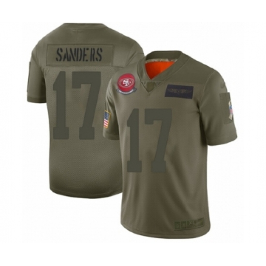 Men's San Francisco 49ers #17 Emmanuel Sanders Limited Camo 2019 Salute to Service Football Jersey - Ujersey
