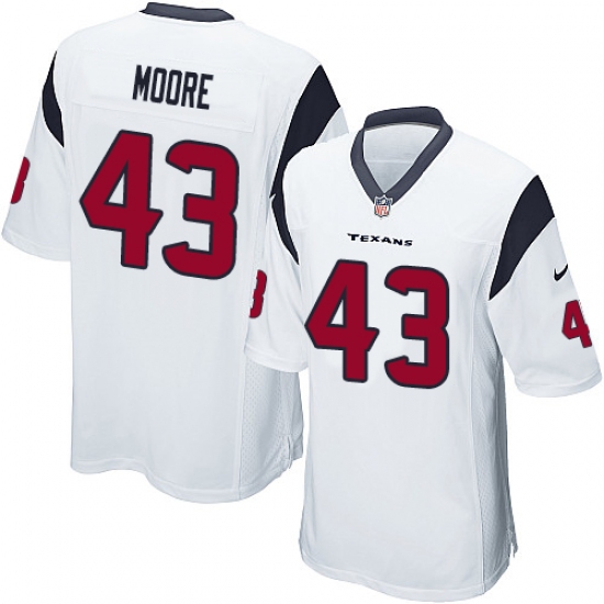 Men's Nike Houston Texans #43 Corey Moore Game White NFL Jersey - Ujersey