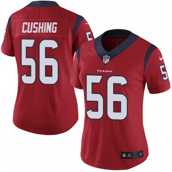 Women's Nike Houston Texans #56 Brian Cushing Limited Red Alternate Vapor Untouchable NFL Jersey - Ujersey