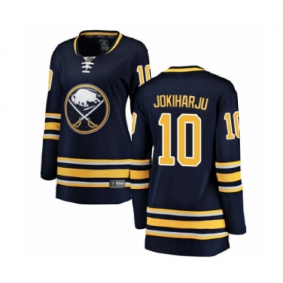 Women's Buffalo Sabres #10 Henri Jokiharju Fanatics Branded Navy Blue Home Breakaway Hockey Jersey - Ujersey
