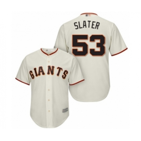 Youth San Francisco Giants #53 Austin Slater Authentic Cream Home Cool Base Baseball Player Jersey - Ujersey