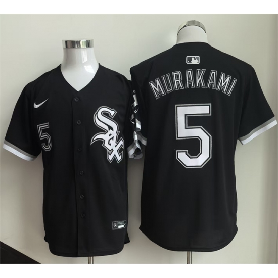 Men's Chicago White Sox #5 Munetaka Murakami Black 2025 Limited Stitched Baseball Jersey - Ujersey