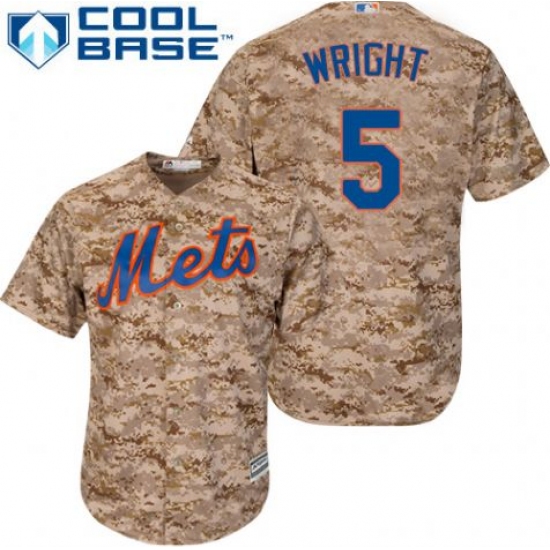 Women's Majestic New York Mets #5 David Wright Authentic Camo MLB Jersey - Ujersey