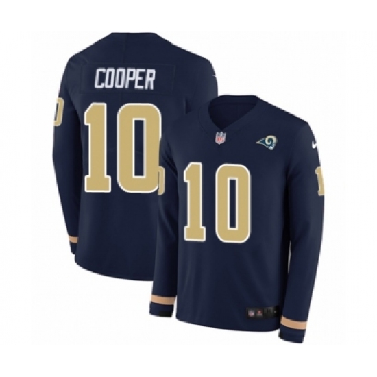 Youth Nike Los Angeles Rams #10 Pharoh Cooper Limited Navy Blue Therma Long Sleeve NFL Jersey - Ujersey