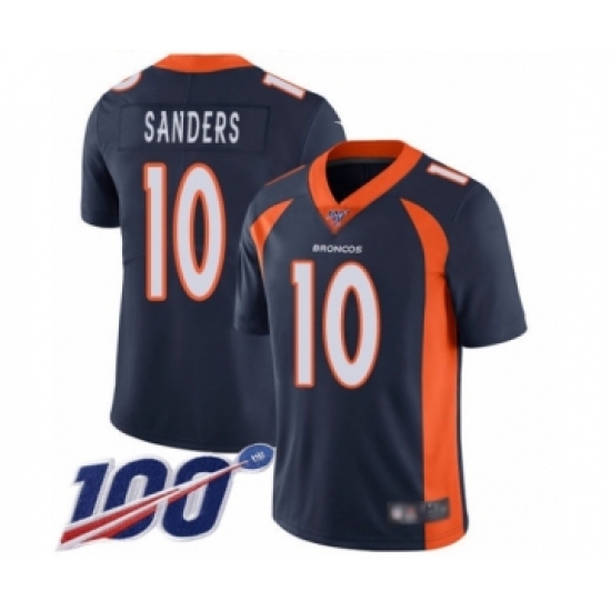 Men's Denver Broncos #10 Emmanuel Sanders Navy Blue Alternate Vapor Untouchable Limited Player 100th Season Football Jersey - Ujersey