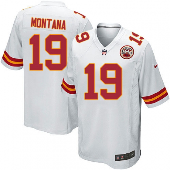 Men's Nike Kansas City Chiefs #19 Joe Montana Game White NFL Jersey - Ujersey