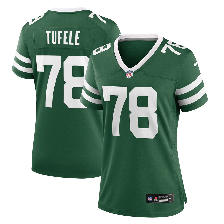 Women's New York Jets Jay Tufele Nike Legacy Green Team Game Jersey - Ujersey NHL