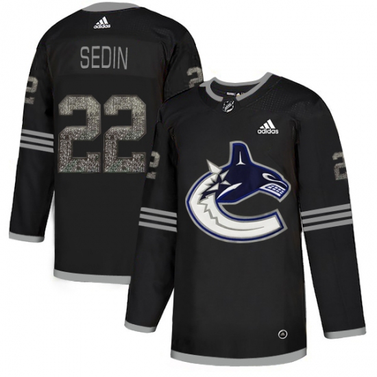Men's Adidas Vancouver Canucks #22 Daniel Sedin Black Authentic Classic Stitched NHL Jersey - Ujersey