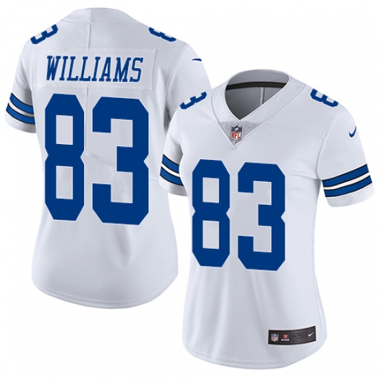 Women's Nike Dallas Cowboys #83 Terrance Williams Elite White NFL Jersey - Ujersey