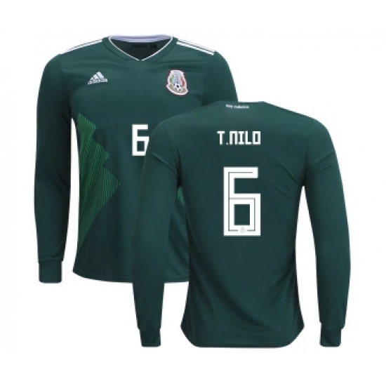 Mexico #6 T.Nilo Home Long Sleeves Kid Soccer Country Jersey
